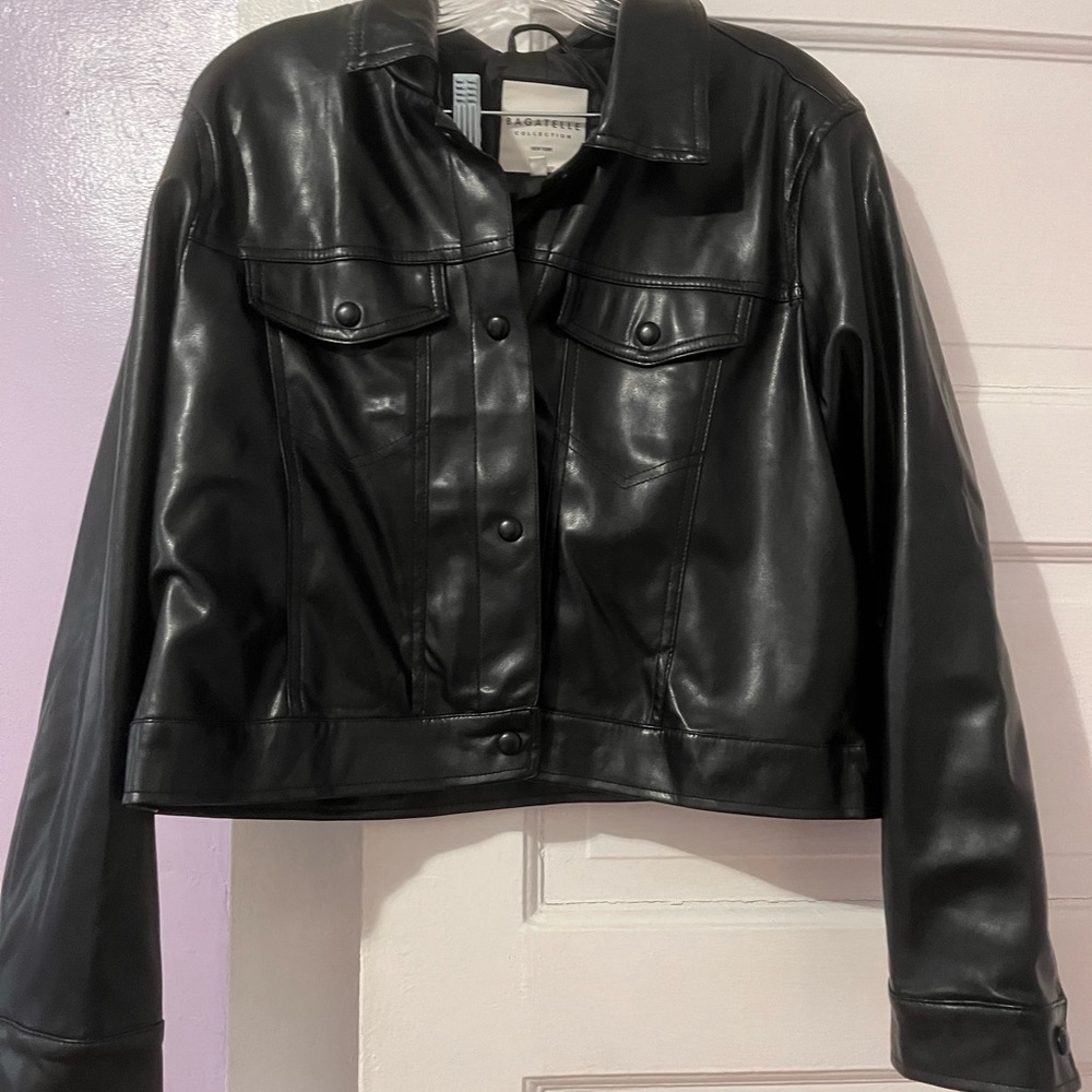 Vegan Leather Black Jacket